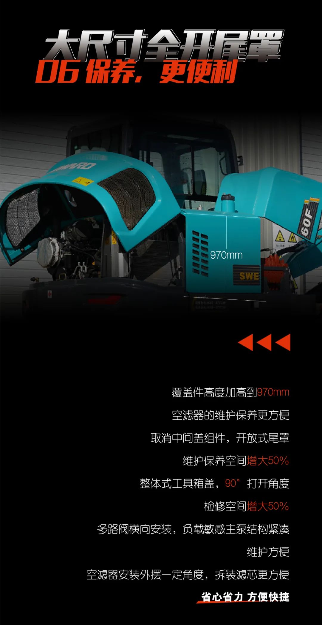 一图读懂 | 献礼七一 · 宝运莱智能SWE60F挖掘机低碳来袭